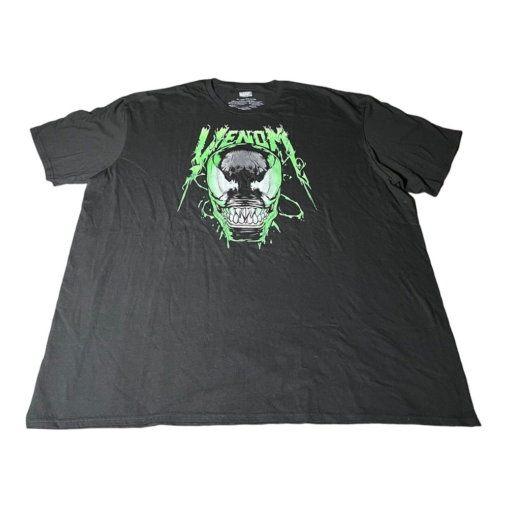 Marvel: 'Oozy Venom' Comic Style Art 100% Cotton Black T-Shirt Men’s Size 3XL
